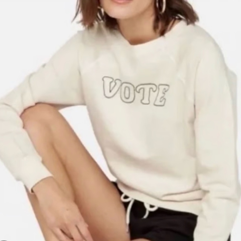 MATE the Label // VOTE Cream‎ Pullover Sweatshirt
